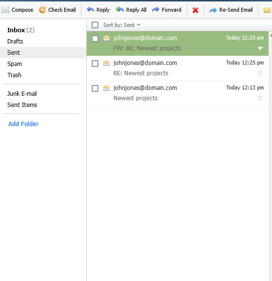 Webmail Interface